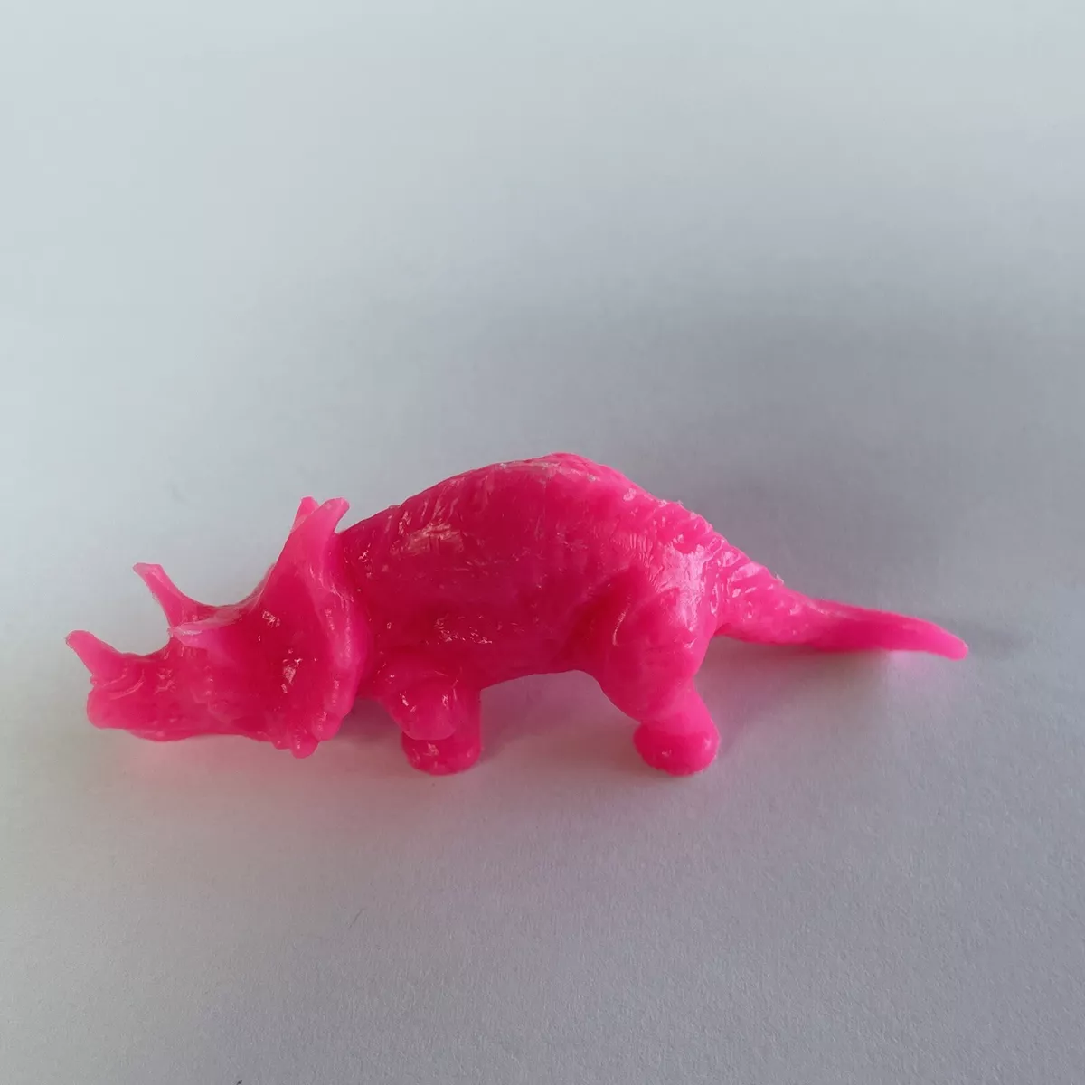 Vintage Ajax Triceratops Plastic Pink Dinosaur