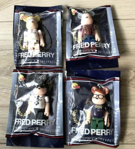 Lipton X Be@rbrick 2012 Fred Perry 70% Strap bearbrick  lot of 4 Japan - Picture 1 of 1