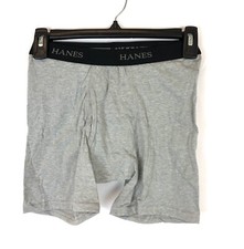 Hanes Boy  s Size Large 3-Pack Boxer Underwear, Grey Black