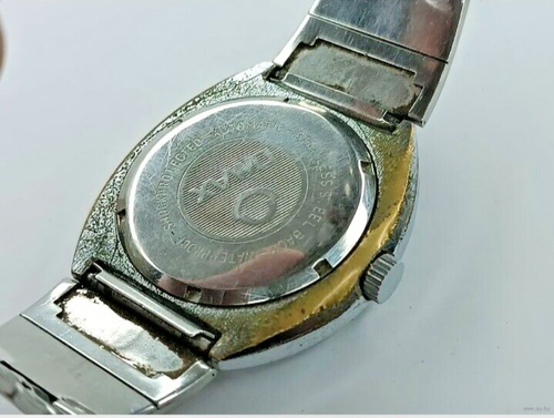 Vintage Mens Watch OMAX Day 17 Jewels Original Bracelet Swiss Made Vintage - Picture 3 of 19