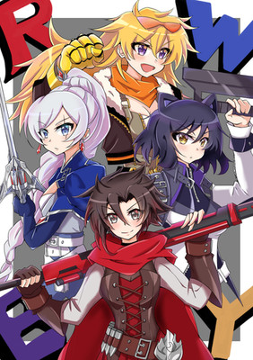 Anime girls rwby ruby rose weiss schnee blake belladonna Custom 11x17 Poster