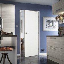 White Primed FD30 Fire Door 1981 x 762mm Internal Flush Wood Fire Rated Door