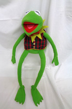 Vintage Muppets Kermit Frog Plush 24 Eden Toys Jim Henson Plaid Vest Bow Tie