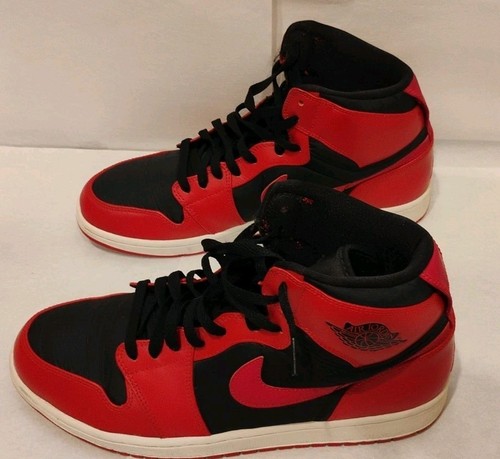 Nike Air Jordan 1 Retro High Gym Red Black Sneakers 342132-002 Size 12 2014 - Picture 4 of 7