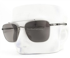 Persol Sunglasses Shiny Gunmetal Black Gray Glass PO 2487-S 1110/B1 with Case