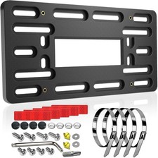 Front License Plate Bracket Holder - Universal Front Mounting Kit Compatible w
