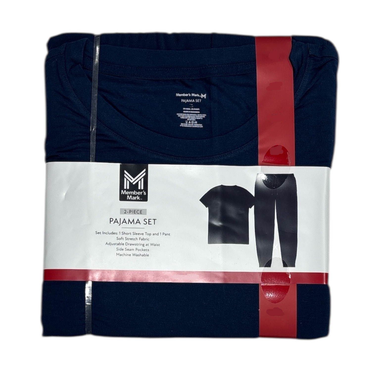 Members Mark Mens 2-Piece Drawstring Jogger Pajama Set Blue Cove XL 4390₽