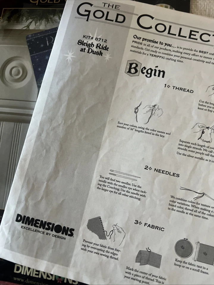 Размер Gold Collection чулки вышивка крестиком езда на санях в сумерках узор 8712 - Изображение 3 из 4