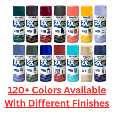 Rust-Oleum American Accents 2X Ultra Cover Spray Paint, 12oz, 120+ Colors