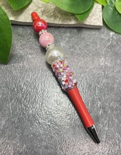 Handmade Acrylic Rhinestone Beads Black Ink Glitter Pen New Free Ship C1124