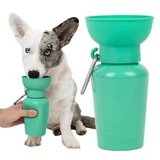 by Springland Flip Portable Dog Water Bottle with Foldable Food Grade Silicon...