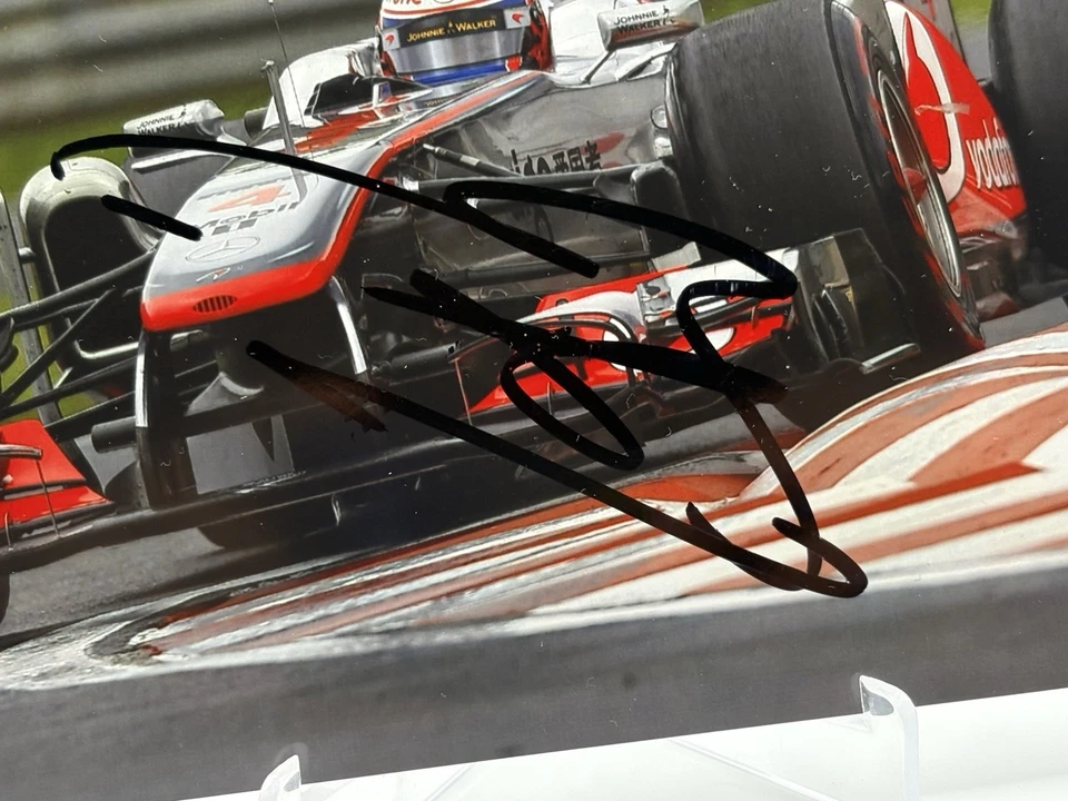F1 JENSON BUTTON WORLD CHAMPION SIGNED PRESS PHOTO FORMULA 1 MCLAREN - Image 2 of 3