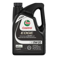 Set of 2 Castrol EDGE Full Synthetic 0W-20 Motor Oil 5 Quart 27.15 per gallon