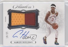 2019-20 Panini Flawless Horizontal 19/25 Aaron Holiday #HP-AAH Patch Auto 3d3