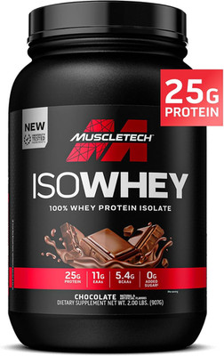 ISO Whey Isolate Protein Powder, Chocolate - Post Workout Gym Supplement for Lea