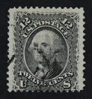 CKStamps: US Stamps Collection Scott#90 12c Washington Used Signed