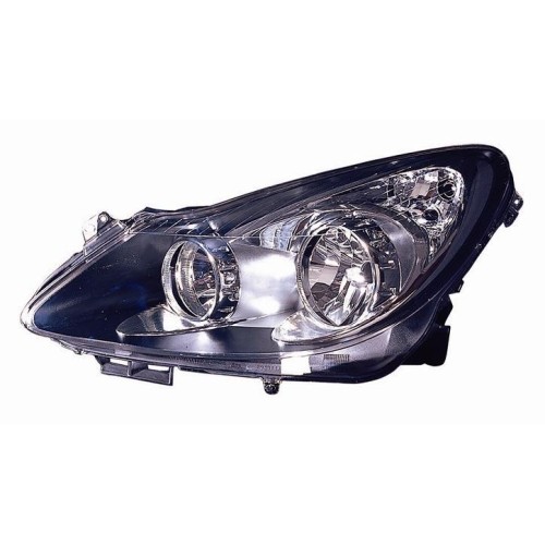 Rechter Scheinwerfer Opel Corsa 2006 Parab. Schwarz Rechte DEPO-MARKE-image