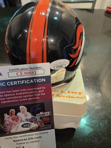 John Elway and Terrell Davis Signed SB MVP VSR4 Mini Helmets (2 Helmets) JSA-COA - Picture 9 of 10