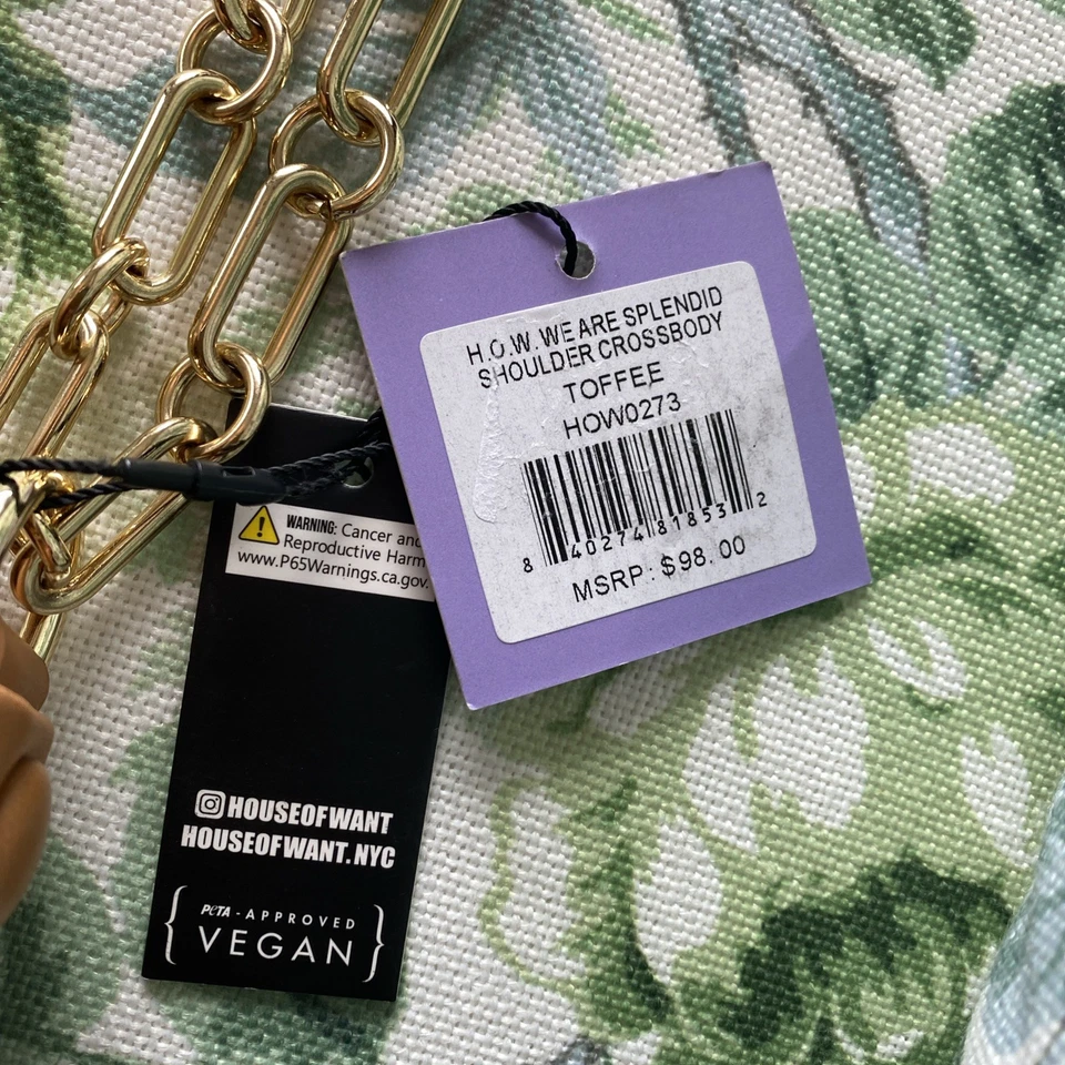 House of Want para mujer H.O.W. Bandolera de hombro We Are Splendid, beige nueva con etiquetas Foto 3 de 4