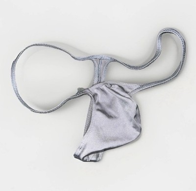 Muscleskins Mens Poser Pouch Thong - Size L Baby Blue Lycra/Spandex String NWOT