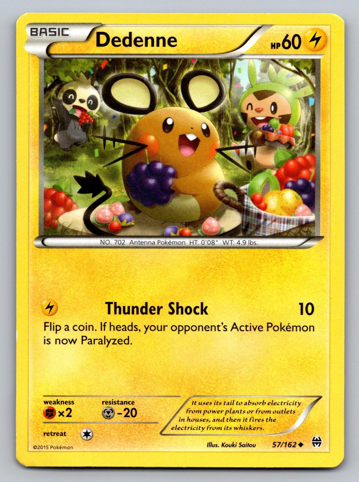 Dedenne 57/162 Uncommon BREAKthrough Pokemon Lightly Played