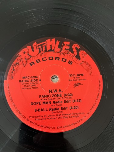 N.W.A. Ruthless records presents 1987 LP MRC-1034 Macola records - Imagen 3 de 6