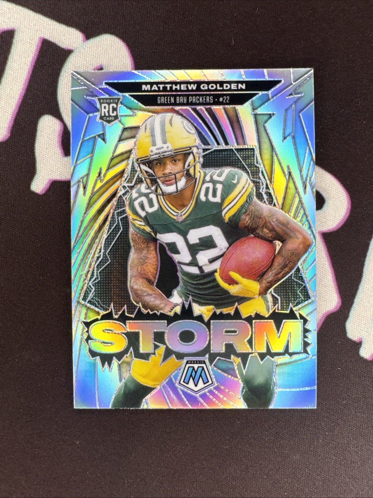 2025 Panini Mosaic #6 Matthew Golden Storm Mosaic Silver Green Bay Packers