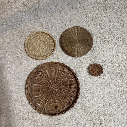 Vintage Lot of 4/5 Wall basket decor Farmhouse Boho Cottagecore Grannycore - Picture 2 of 19