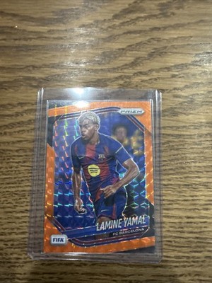 Panini Prizm FIFA 2025-26 Lamine Yamal FC Barcelona Orange Prizm /299 #245