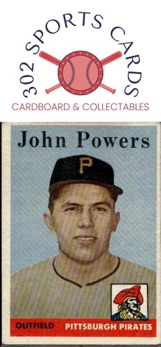 1958 Topps #432 John Powers - Foto 1 di 1