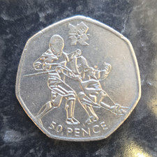 2011 UK 50p London 2012 Olympics Fencing Coin, Elizabeth II Era, Uncertified - Available on eBay