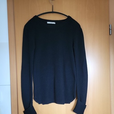 Pull & Bear Strick Damenpullover Gr. M schwarz