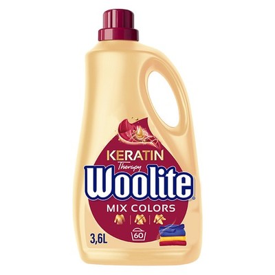 Woolite Color Waschmittel 3,6L 60WL Keratin für Buntwäsche Pflege Flüssig