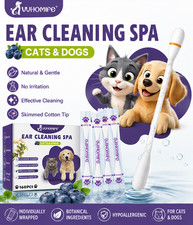 Pet Ear Cleaner Swabs Dogs Cats 160pc Gentle Ear Wax Remover