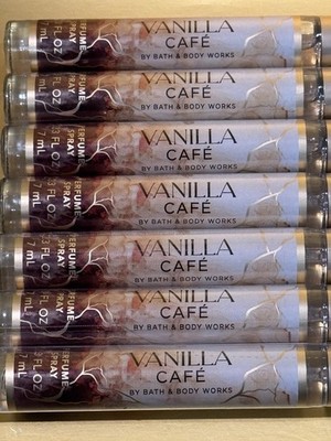 7 PACK - Bath & Body Works VANILLA CAFE Mini Perfume Eau De Parfum .23oz