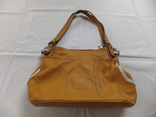womens marti ponti beautiful yellow leather handbag