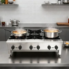 Propane & Natural Gas Countertop Cooking Stove Range 168,000 BTU with 6 Burners