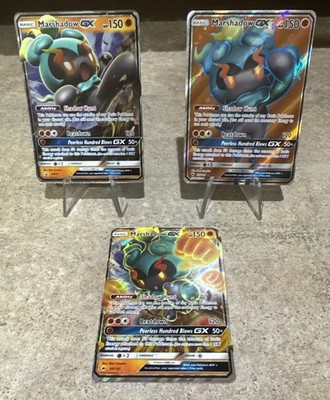3 Card Marshadow Gx Lot - SM59 Promo / Burning Shadows 137/147 & 80/147