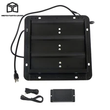 Shutter Exhaust Fan 10'' Wall Mount Attic Fan W/ Controller Garages Chicken Coop