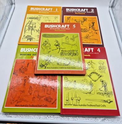 Bushcraft 1-5 , Ron Edwards Bushman skill craft 4,5 First editions Hardback