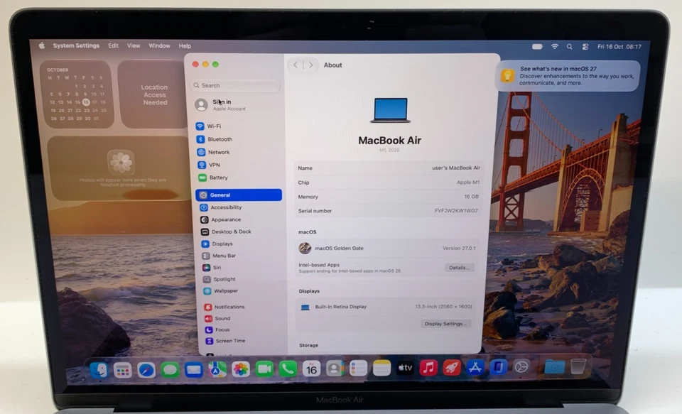 Apple MacBook Air 13" M1 · 16GB · 256GB, photo 3 of 5