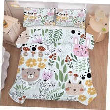 Cartoon Cat Comforter Set Size Floral Bedding for Teen Girls Boys Queen Lb01-22