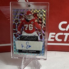 2025 Panini Mosaic Rookie Autograph Kingsley Suamataia Scripts SCR-KSA Chiefs