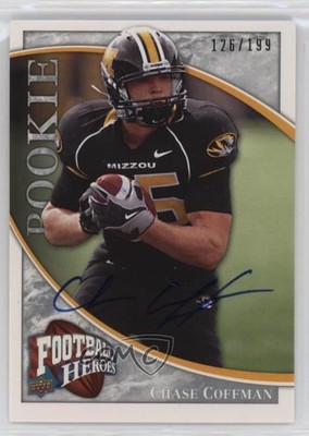 2009 Upper Deck Football Heroes Silver 126/199 Chase Coffman Rookie Auto RC 3hd