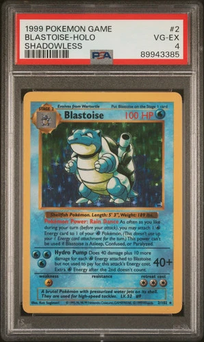 1999 Pokemon Game Blastoise Holo Shadowless PSA 4 #2