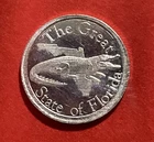 1 Gram Solid Silver Ingot! Florida Gator Image! Fine .999 Pure Silver!