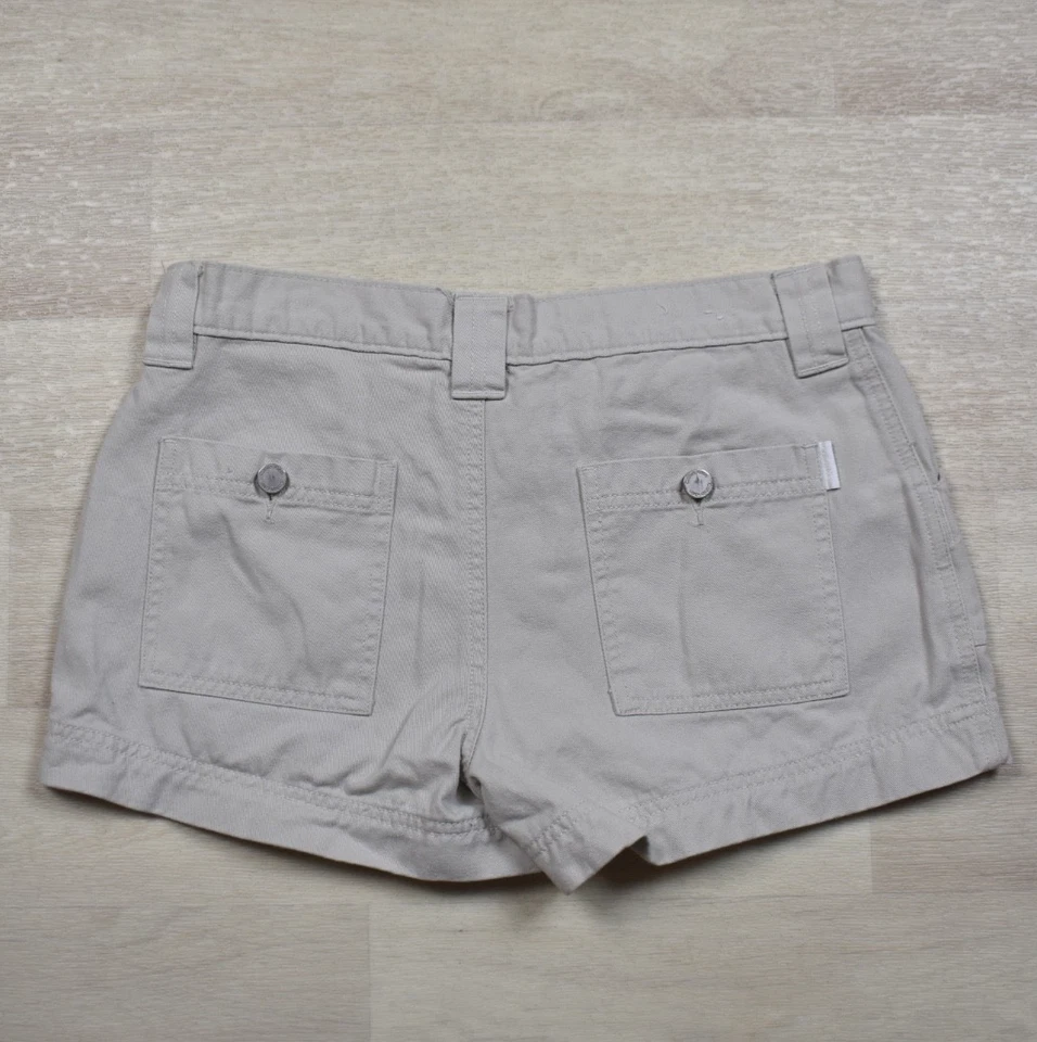 Pantalones Cortos de Denim Años 90 Y2K Calvin Klein Tostado Tiro Bajo Para Mujer Talla 2 De Colección Años 2000 Foto 3 de 4