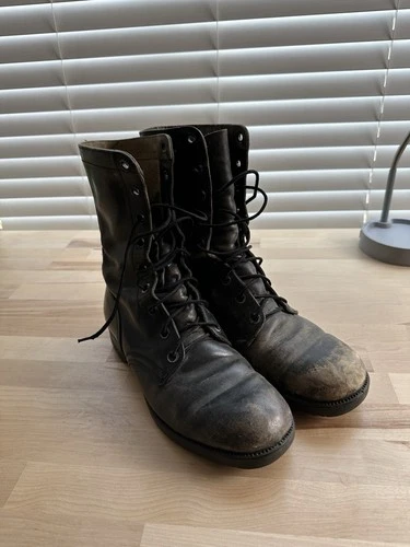 US Military Vietnam War M1948 Leather Combat Boots Vintage