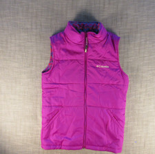 COLUMBIA Reversible Puffer Fleece Vest Girl's Size Large 14 16 Outdoor Winter