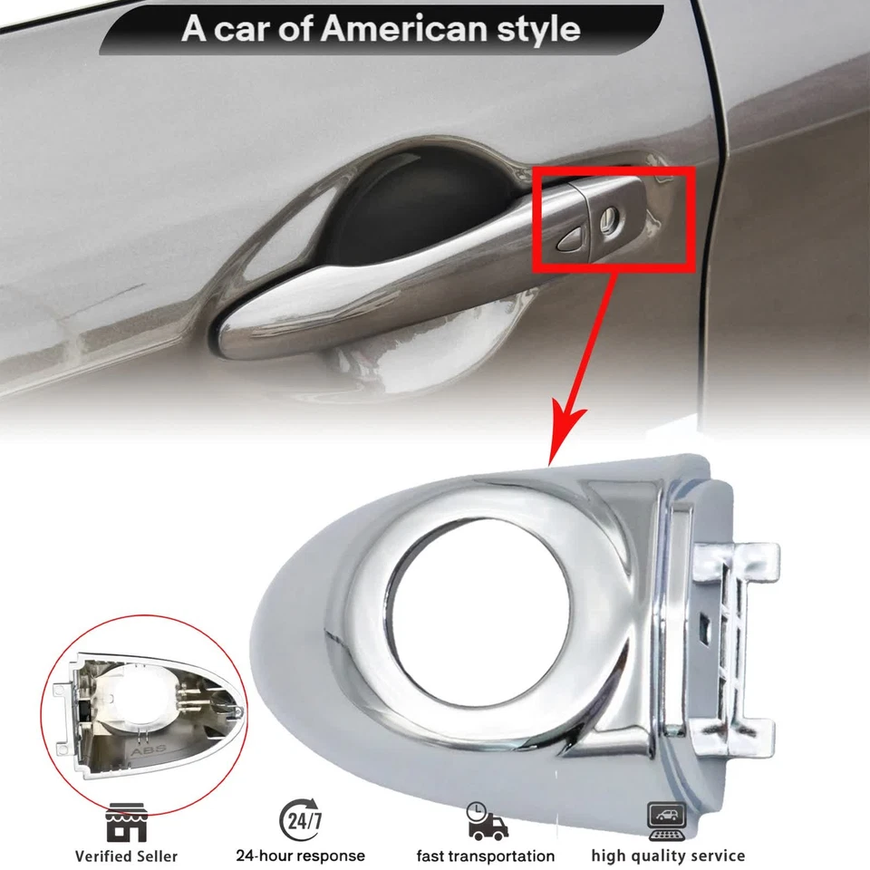 1 Pcs Driver Left Door Handle Cap 6AQ85SZ0AA Fits 2016 2017 2018-2021 Fiat 500X - Image 3 of 4